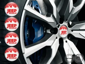 Jeep Calcomanías de Rueda Estilo Insignias de Silicona Mejoradas